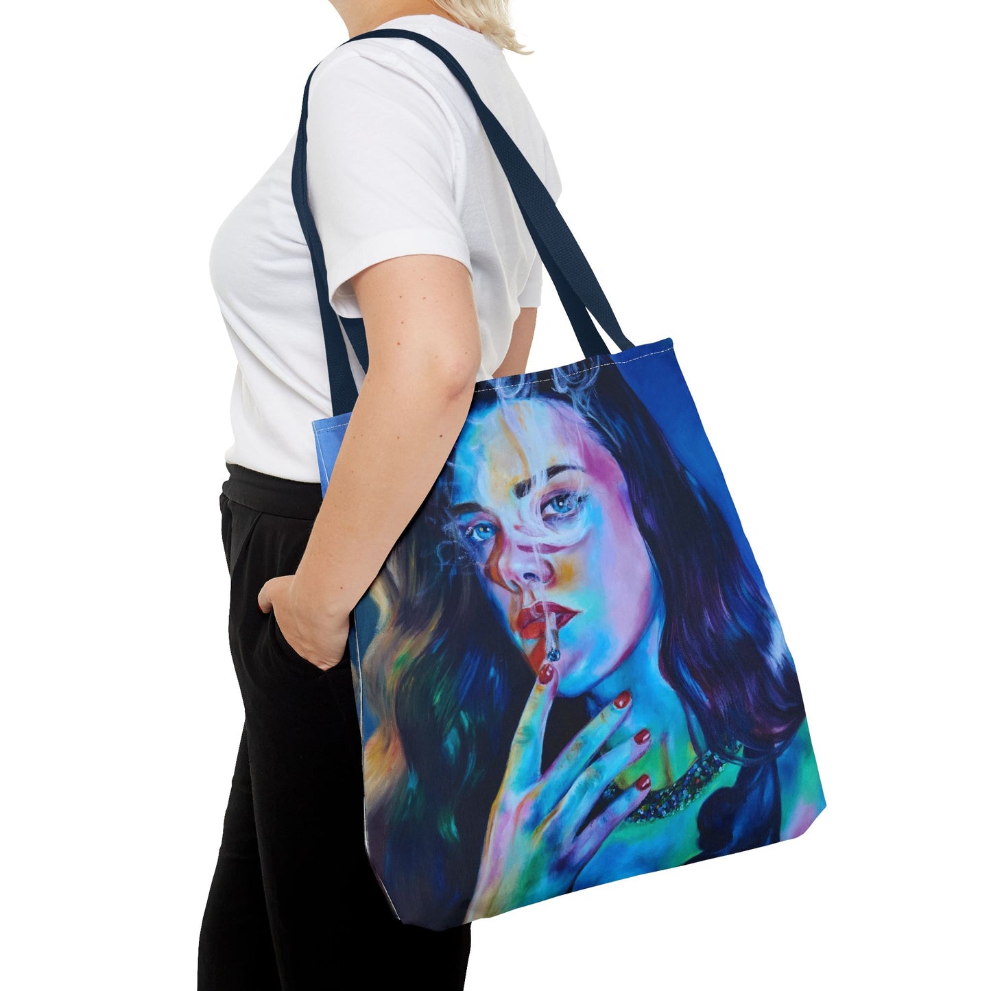 Vibrant "Smoke" Art Tote Bag - Colorful Design for Everyday Use