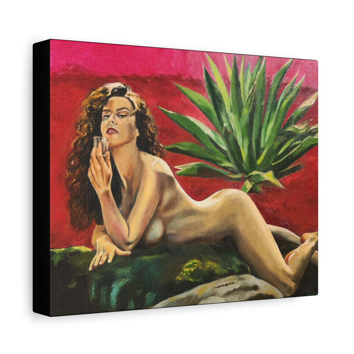 "Mujer Agave" Canvas Print, Artistic Nude Canvas Wall Art