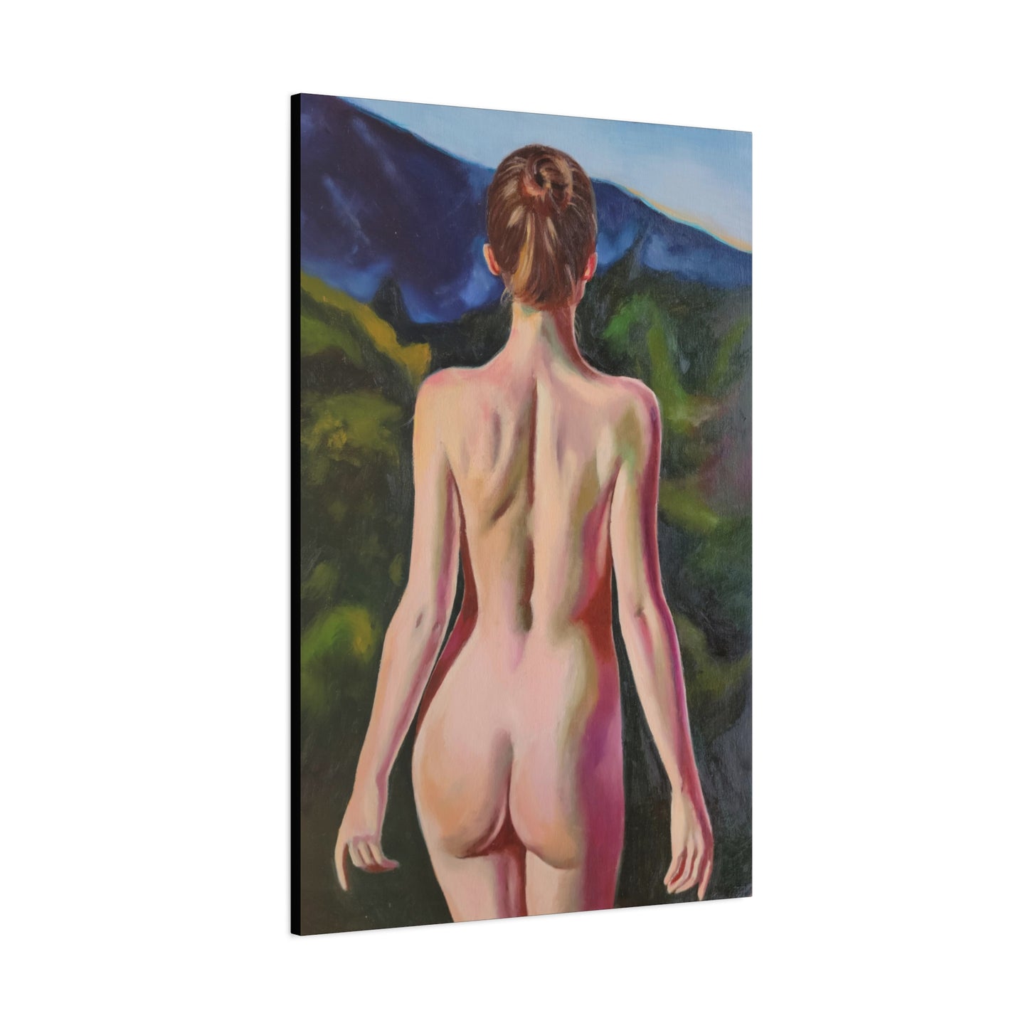 "Nude in Nature" - Stretched Canvas Print Wall Art