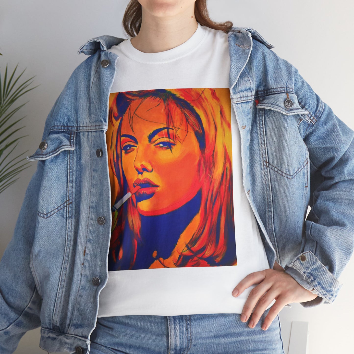 "Angelina Jolie from Girl, Interrupted" Unisex Heavy Cotton Tee