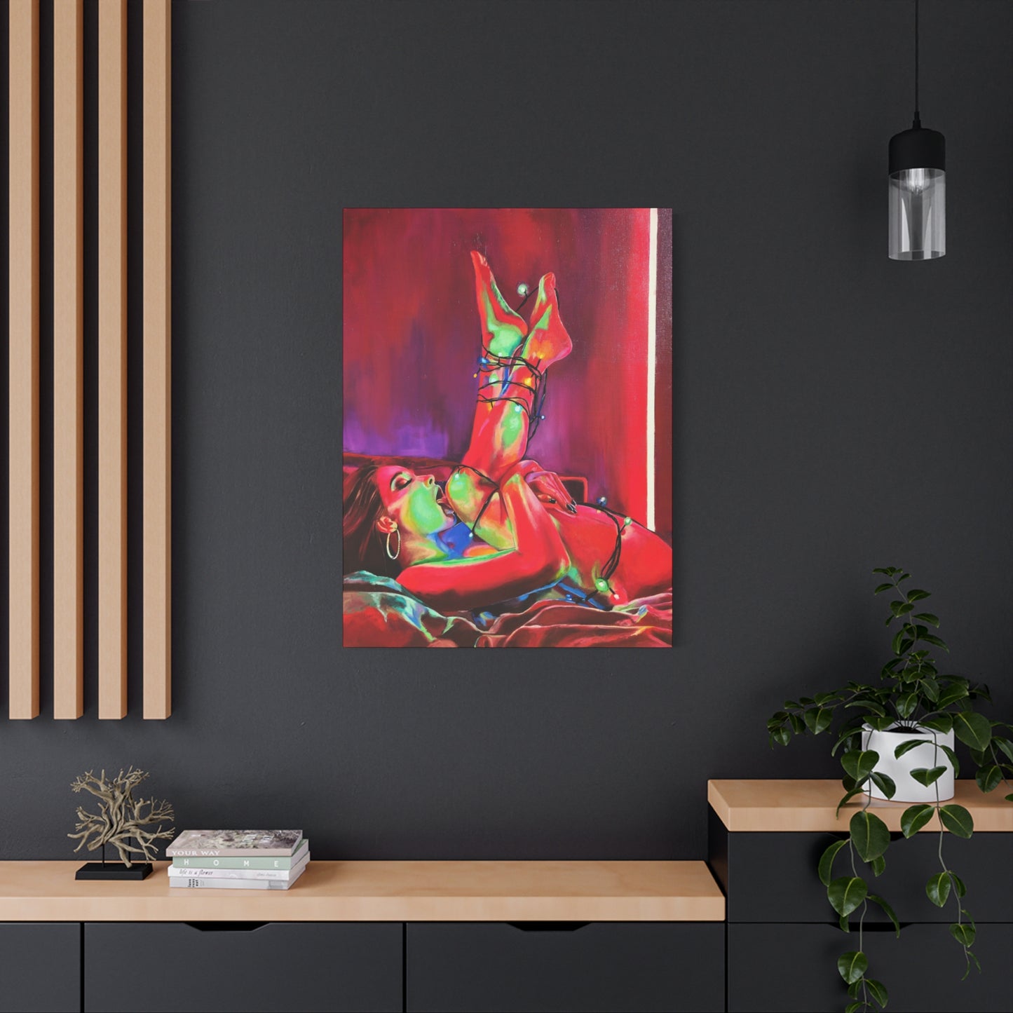 "XXXmas Lights" - Stretched Canvas Print Wall Art
