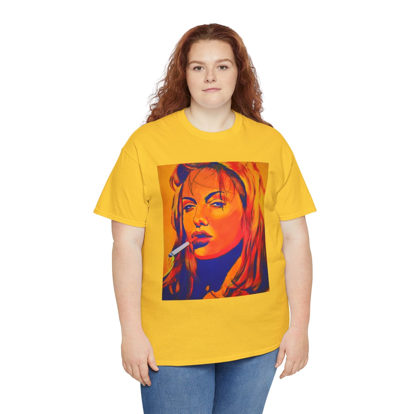 "Angelina Jolie from Girl, Interrupted" Unisex Heavy Cotton Tee