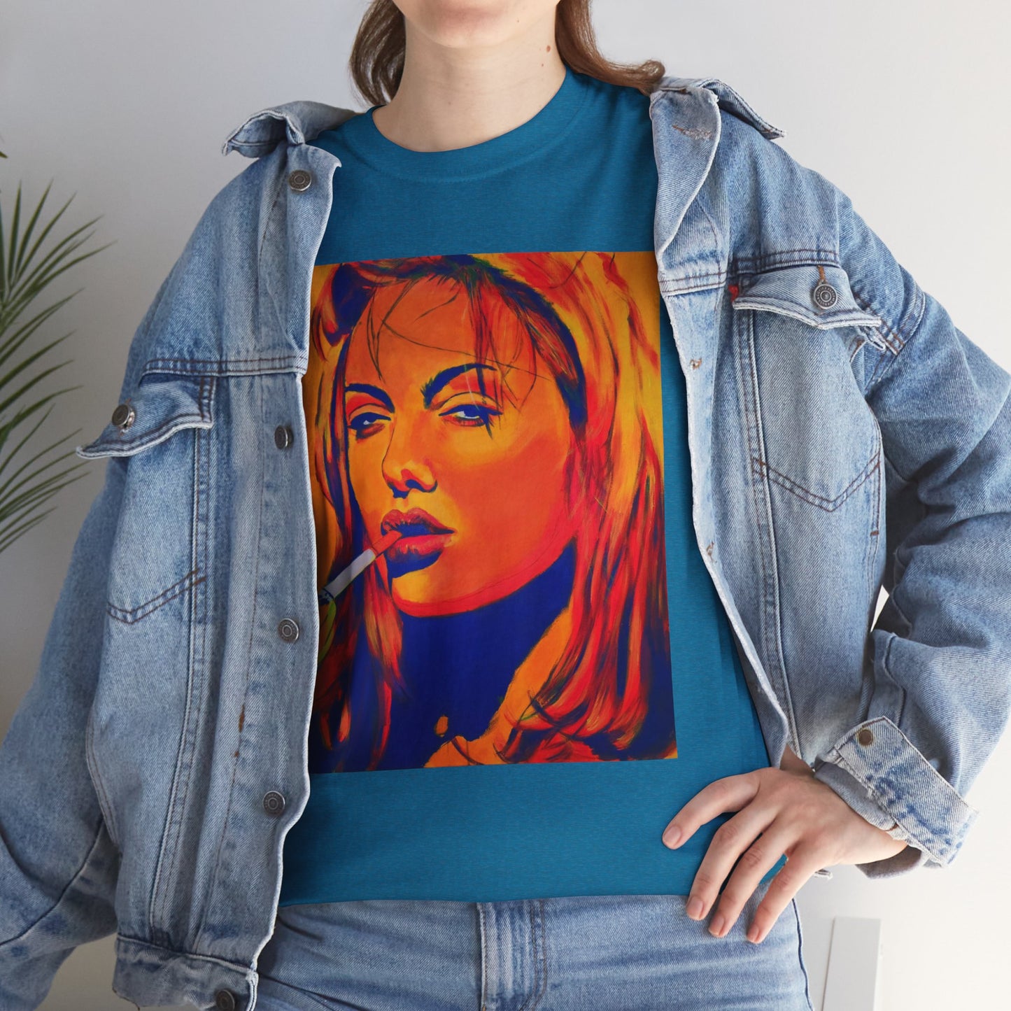 "Angelina Jolie from Girl, Interrupted" Unisex Heavy Cotton Tee