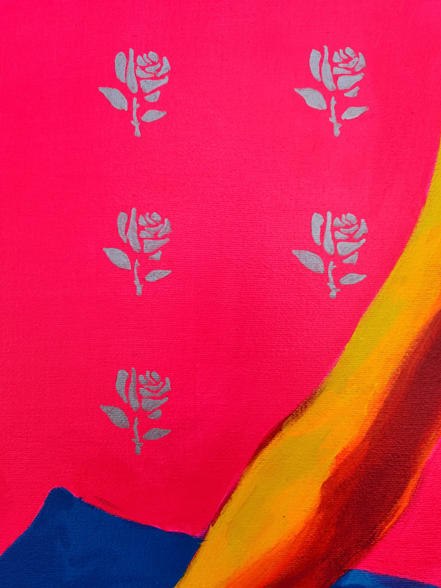 "Rose Wall" Original Painting