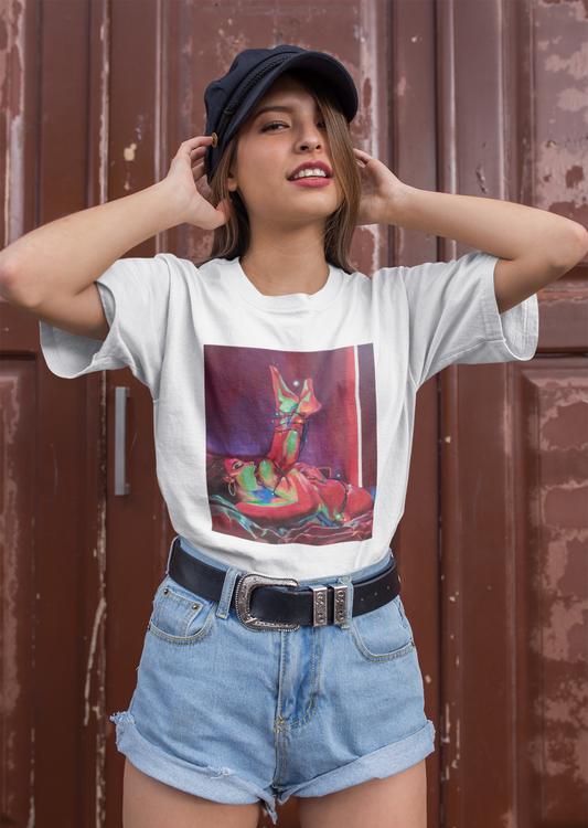 "XXXmas Lights" Unisex-T-Shirt aus schwerer Baumwolle