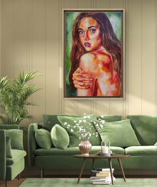 "Timid Vanity" Canvas Print, Vibrant Art Canvas Print