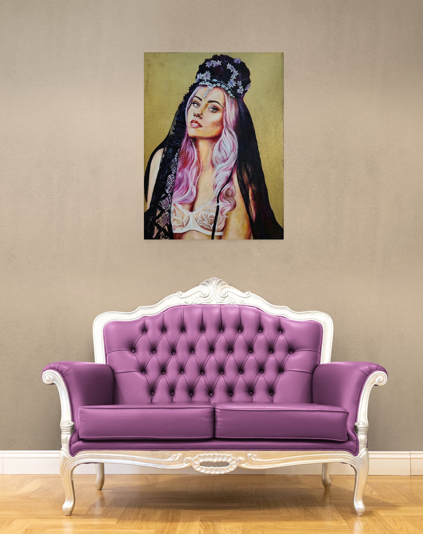 "Flower Crown" Canvas Print