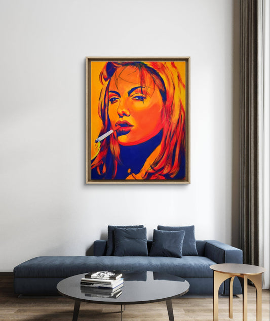 "Angelina Jolie Girl, Interrupted" Canvas Print