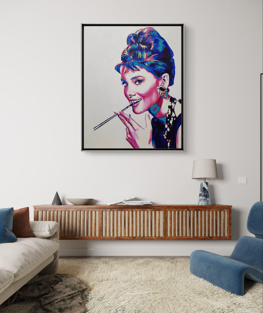 "Audrey Hepburn, Breakfast at Tiffany's" Canvas Print