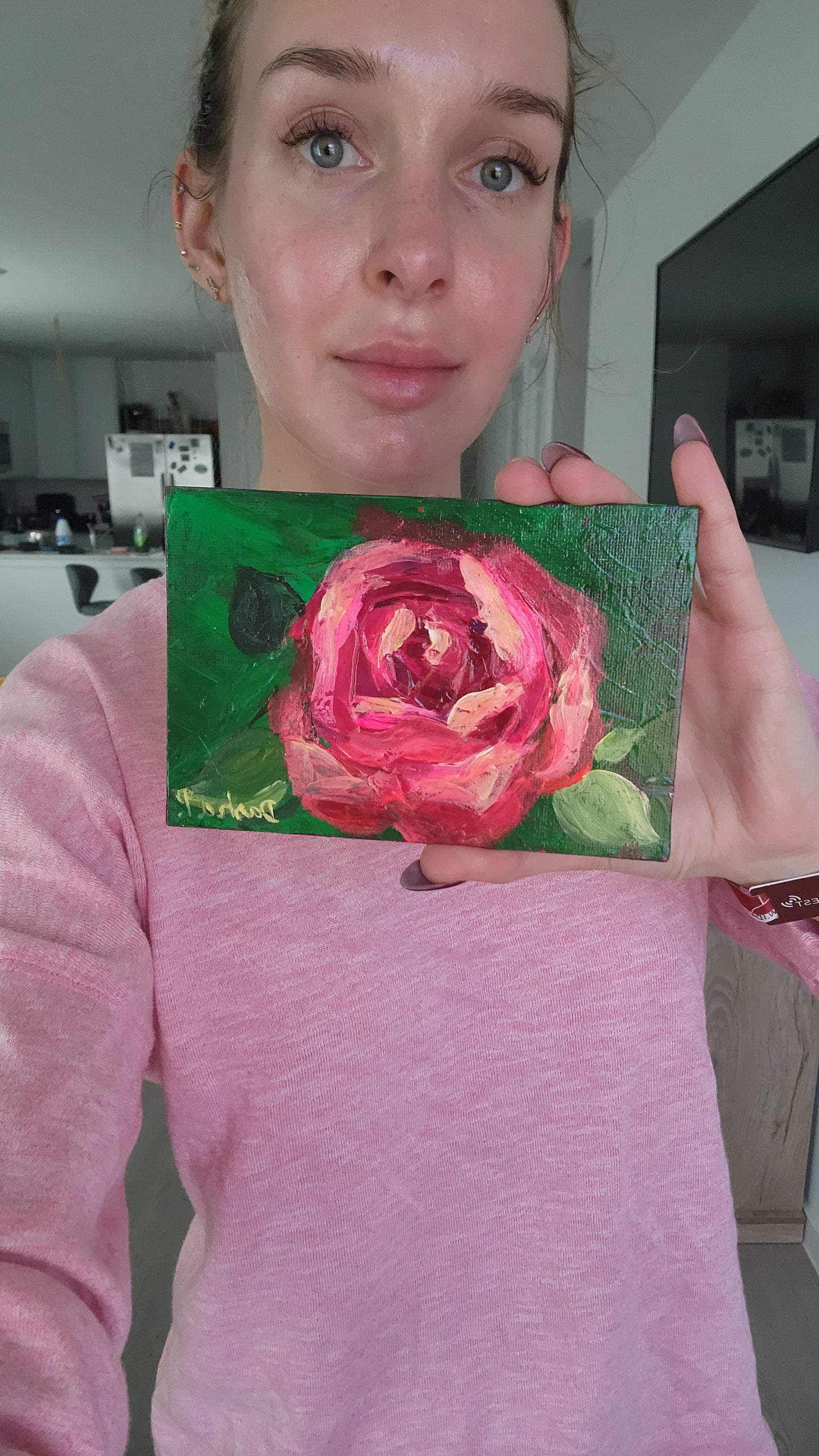"Micro Rose" #1 Original Painting