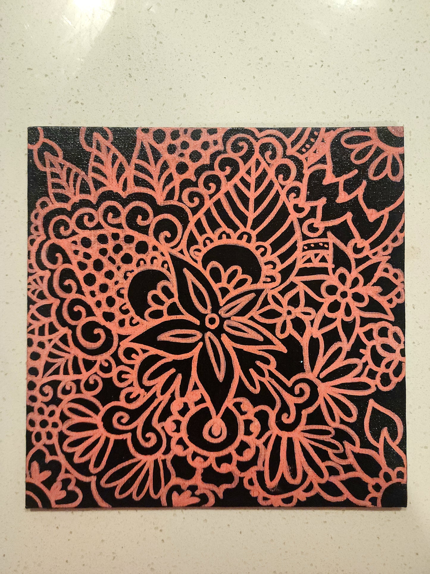 "Red Floral" #1 Original Painting