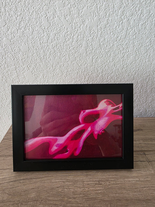 "Pink Bodyscape" Signed, Framed Print