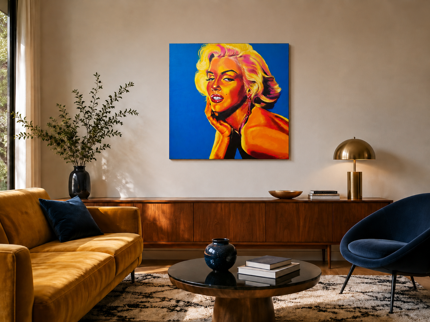 "Marylin Monroe" - Stretched Canvas Print Wall Art