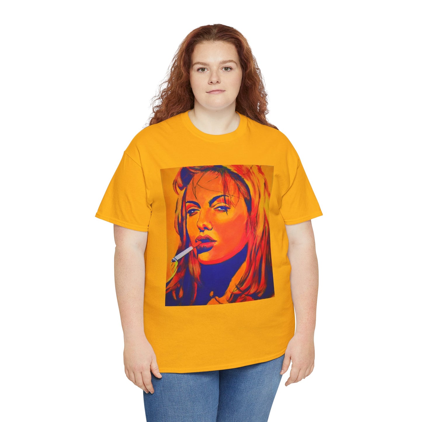 "Angelina Jolie from Girl, Interrupted" Unisex Heavy Cotton Tee