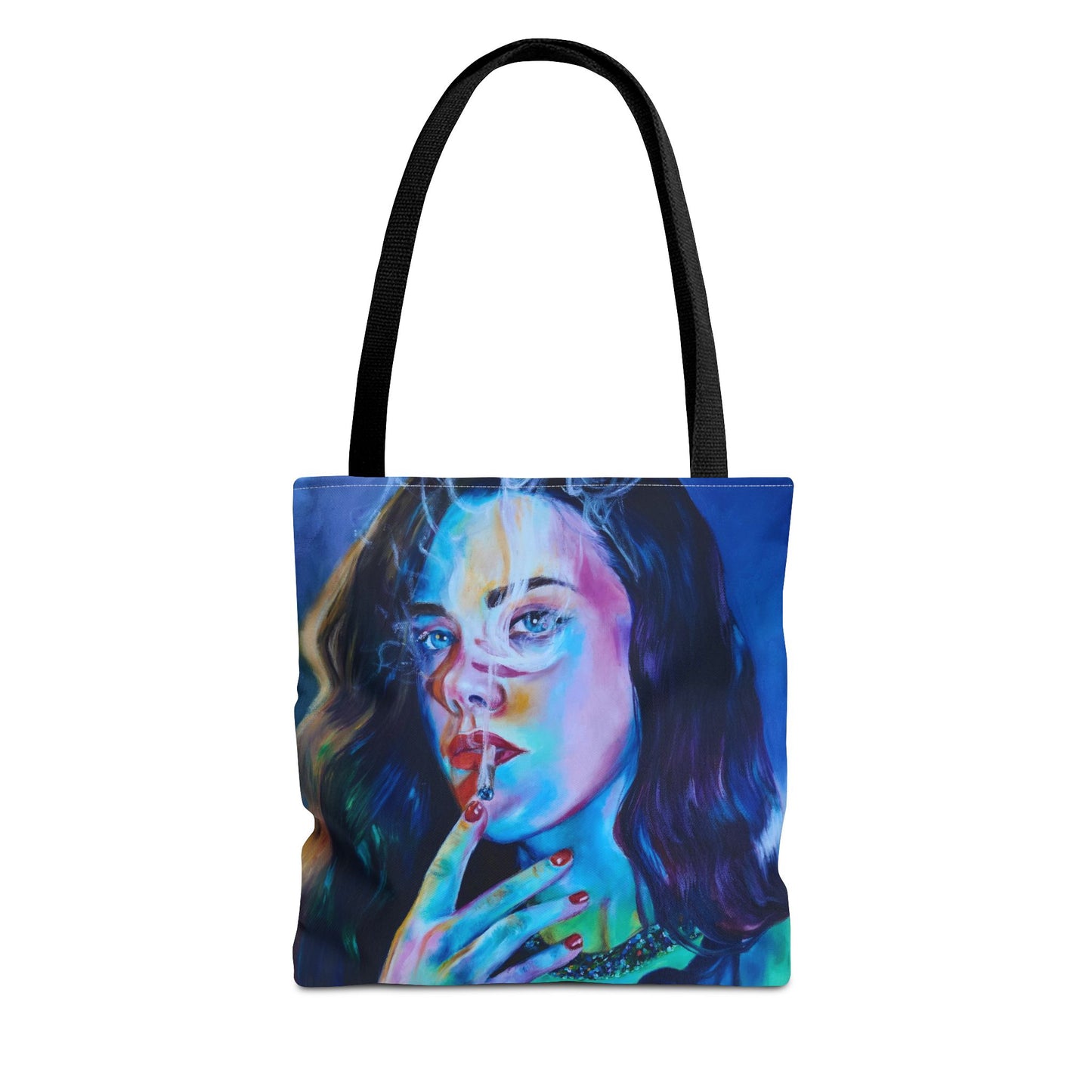 Vibrant "Smoke" Art Tote Bag - Colorful Design for Everyday Use