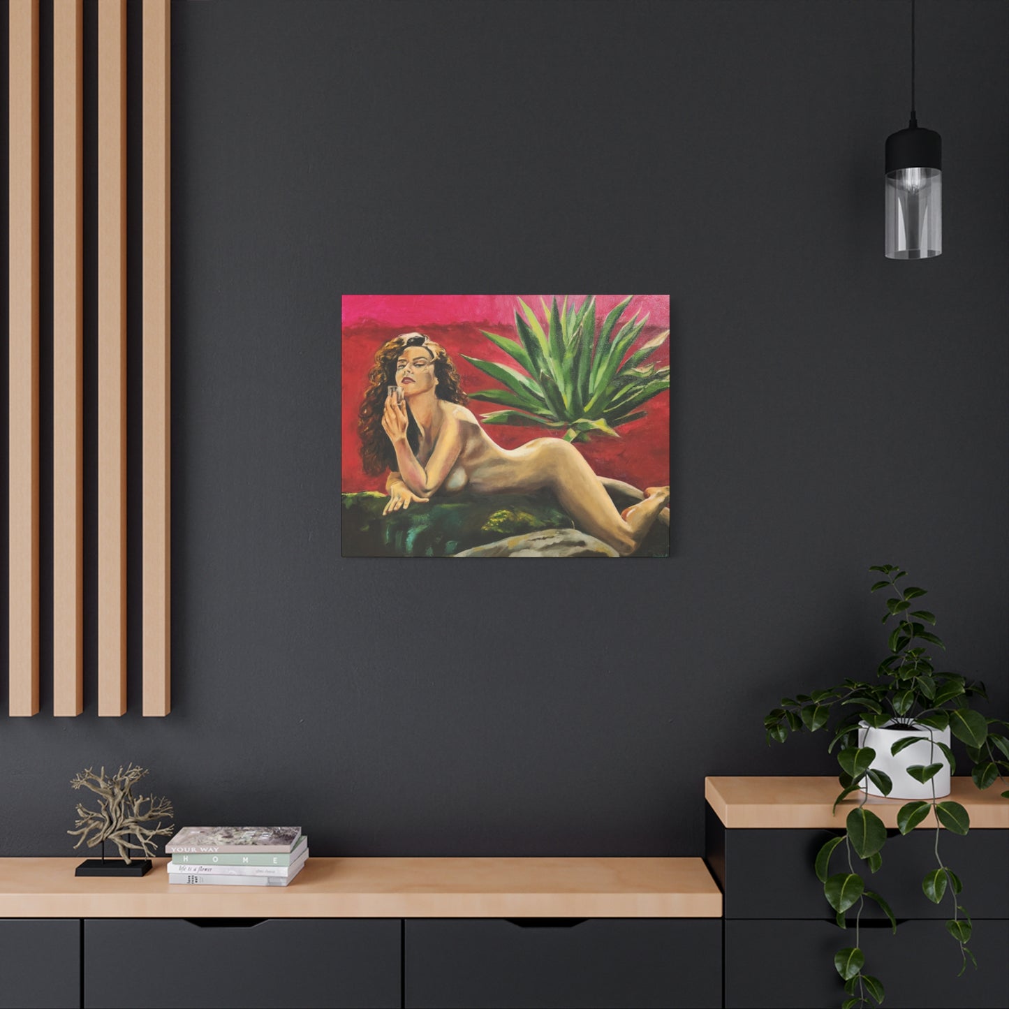 "Mujer Agave" Canvas Print, Artistic Nude Canvas Wall Art