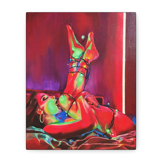 "XXXmas Lights" - Stretched Canvas Print Wall Art