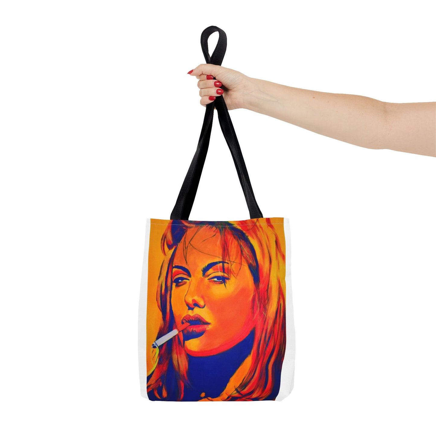 Vibrant "Angelina Jolie from Girl, Interrupted" Art Tote Bag - Colorful Design for Everyday Use