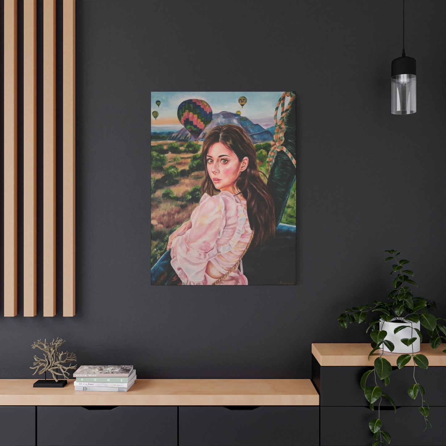 "Girl in a Balloon" Canvas Print