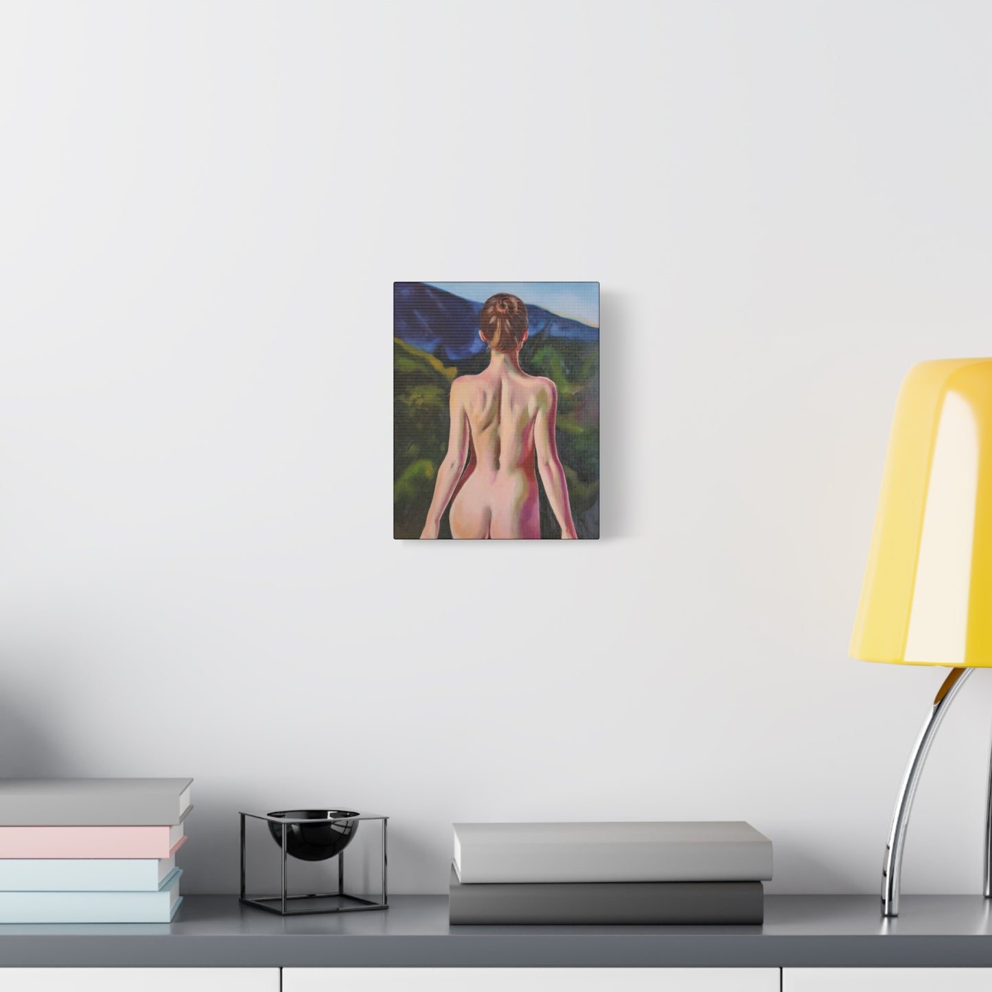 "Nude in Nature" - Stretched Canvas Print Wall Art