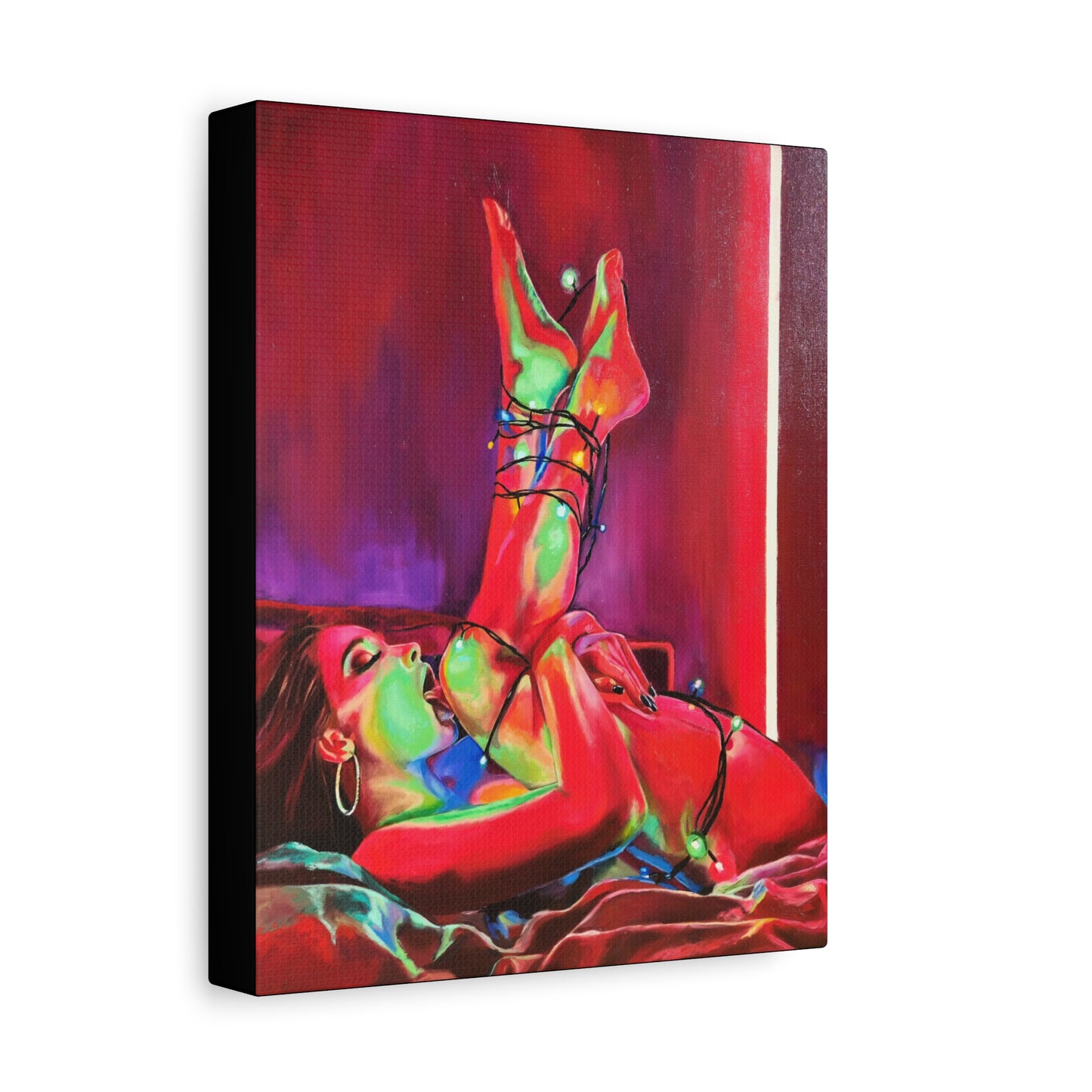 "XXXmas Lights" - Stretched Canvas Print Wall Art