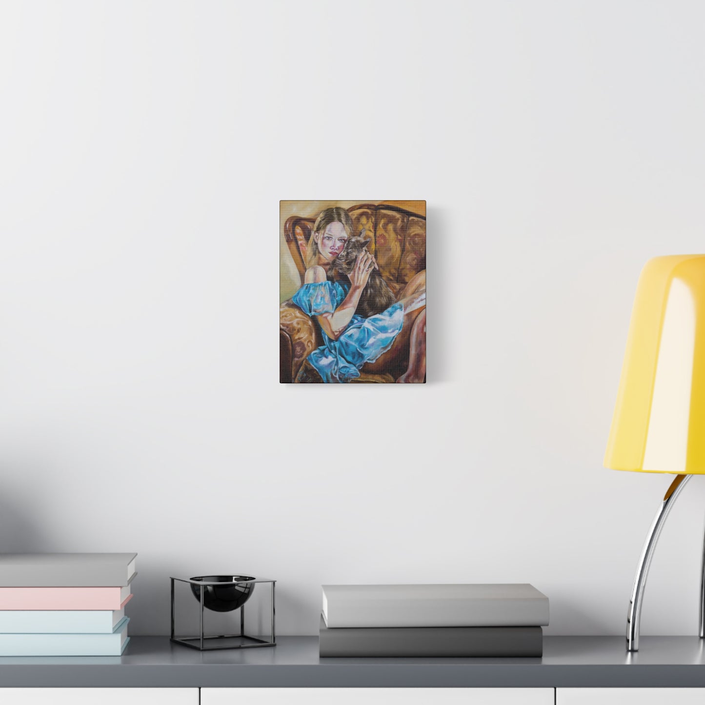 "Girl with a Kid" Canvas Print