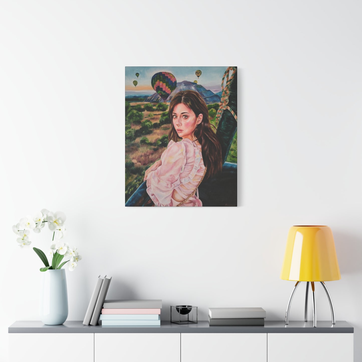 "Girl in a Balloon" Canvas Print