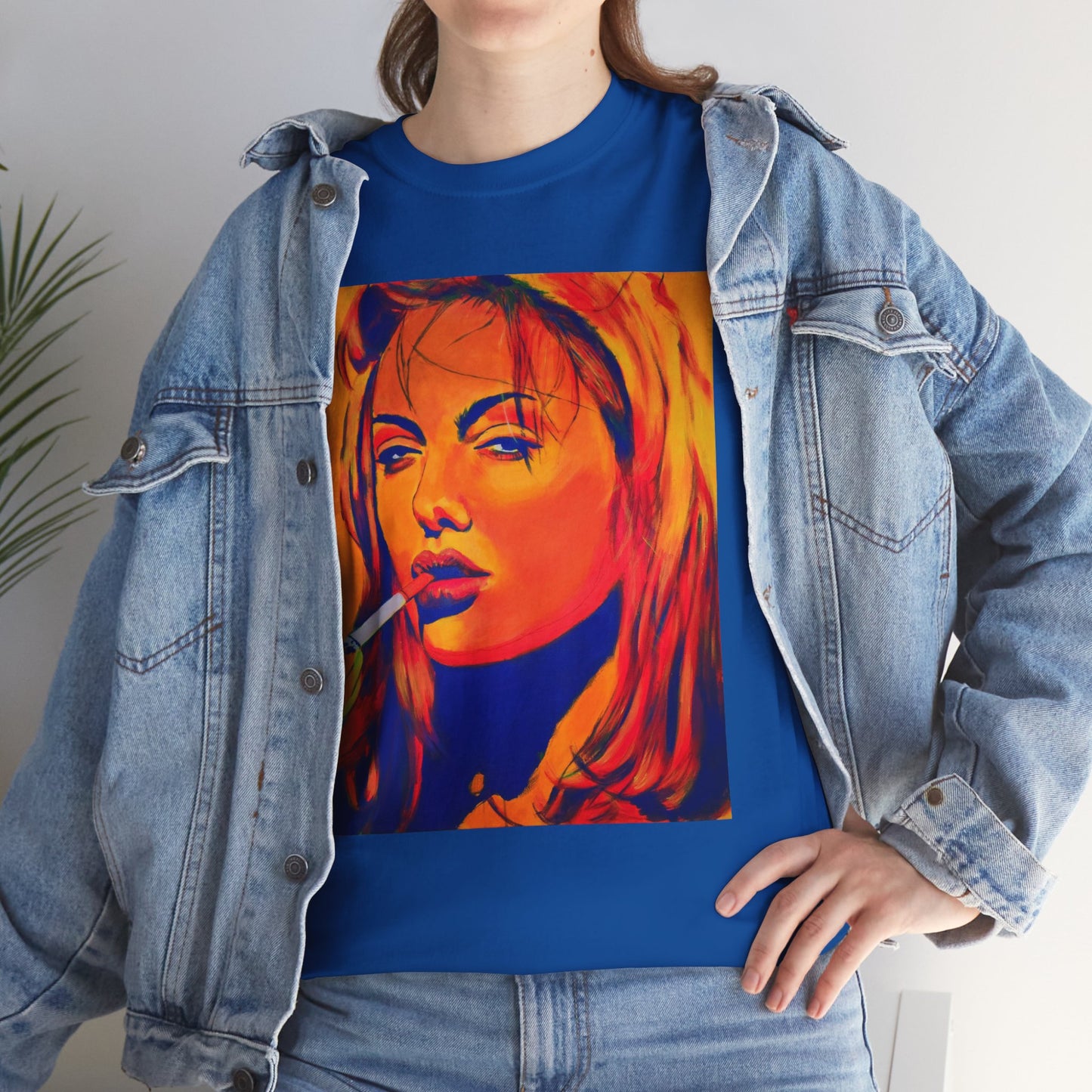 "Angelina Jolie from Girl, Interrupted" Unisex Heavy Cotton Tee