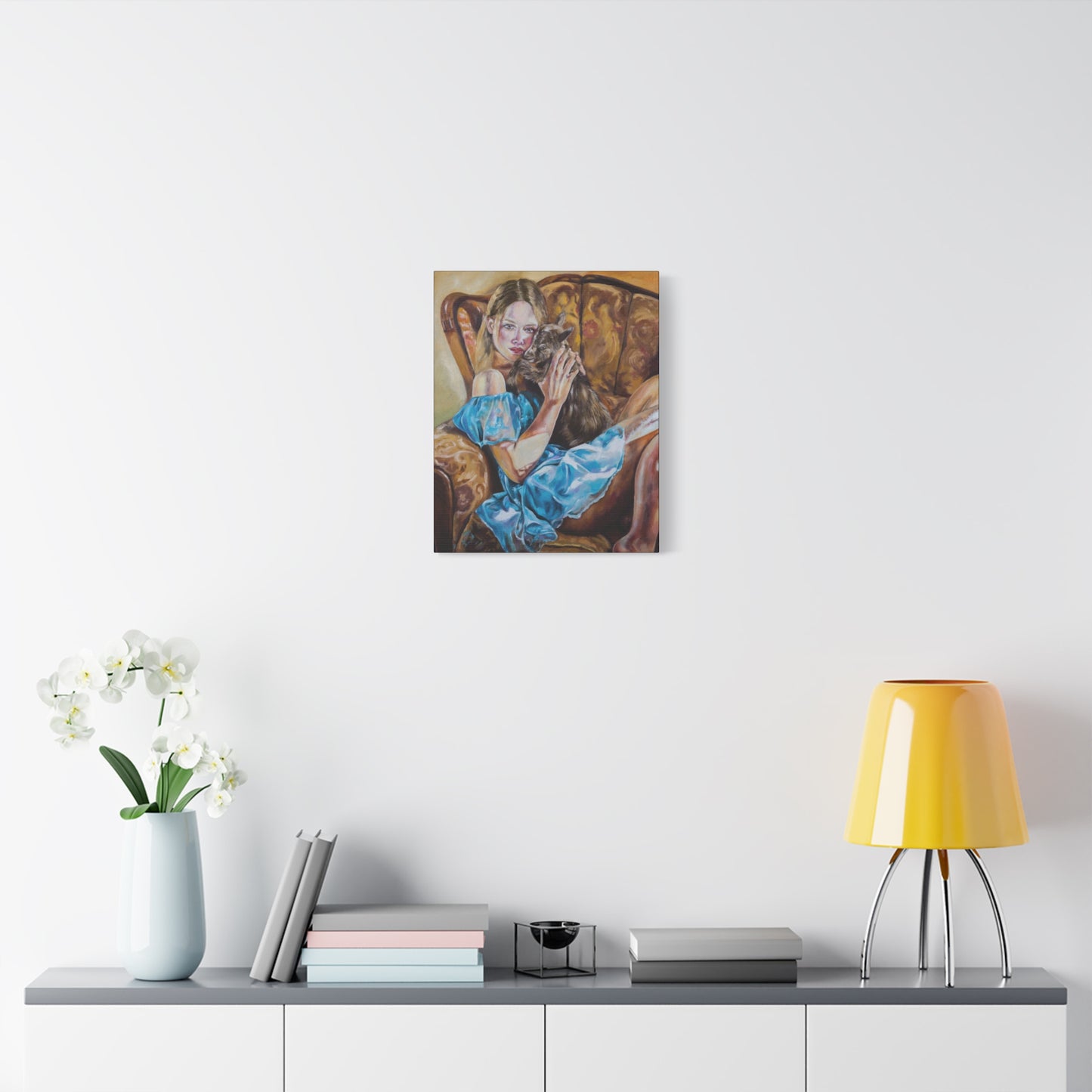 "Girl with a Kid" Canvas Print