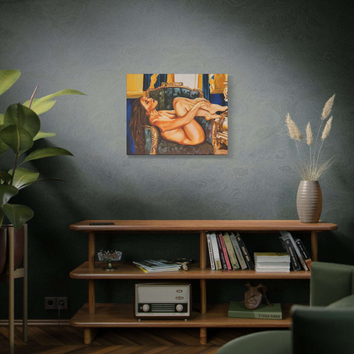 "Red Bomb" - Stretched Canvas Print Wall Art