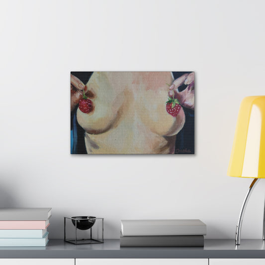 "Strawberry Nips" Canvas Print