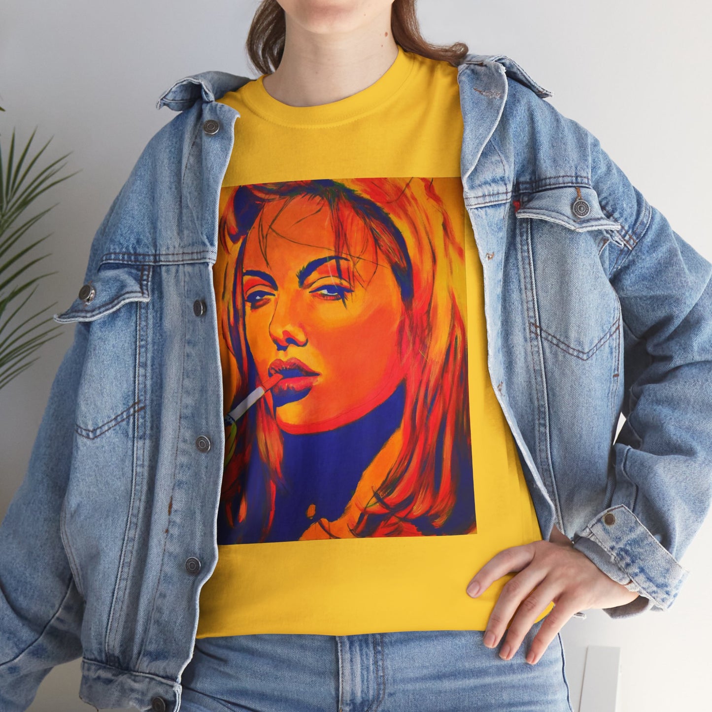 "Angelina Jolie from Girl, Interrupted" Unisex Heavy Cotton Tee