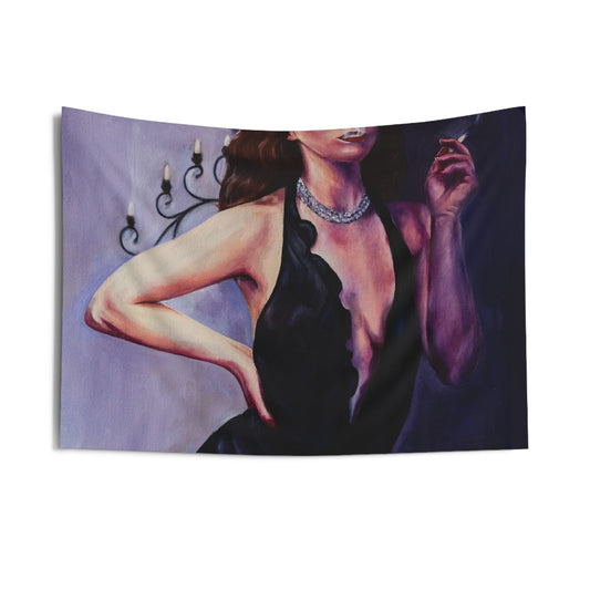 "Just a Hit" Tapestry art home decor featuring artwork by Dasha Prudnikova