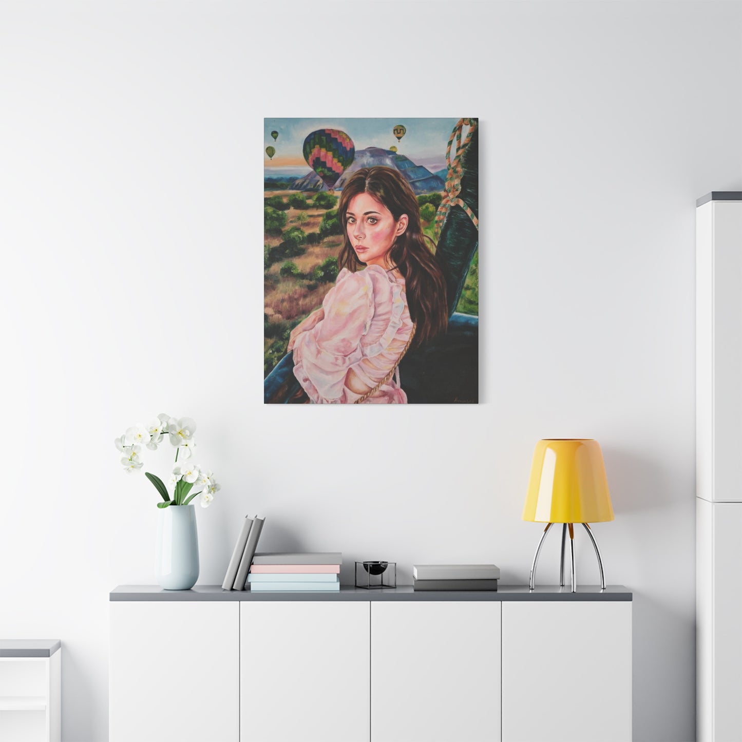 "Girl in a Balloon" Canvas Print