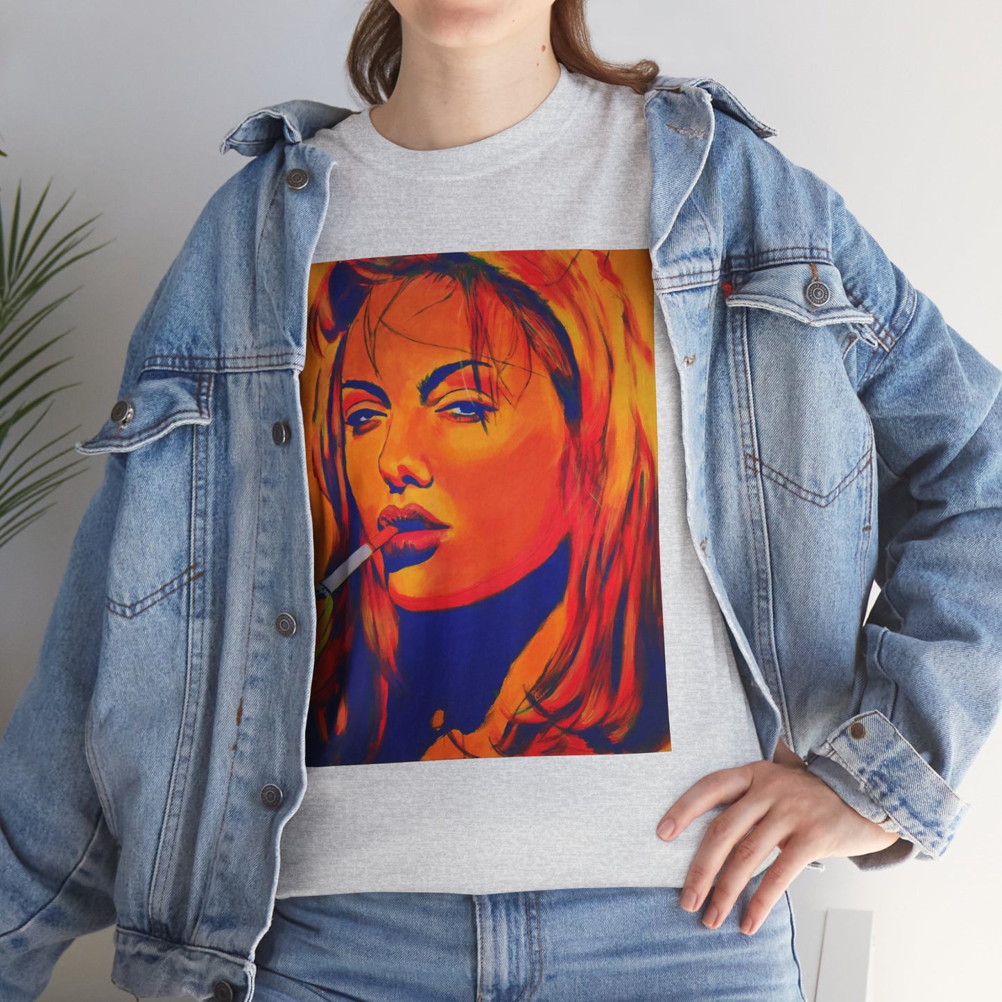 "Angelina Jolie from Girl, Interrupted" Unisex Heavy Cotton Tee