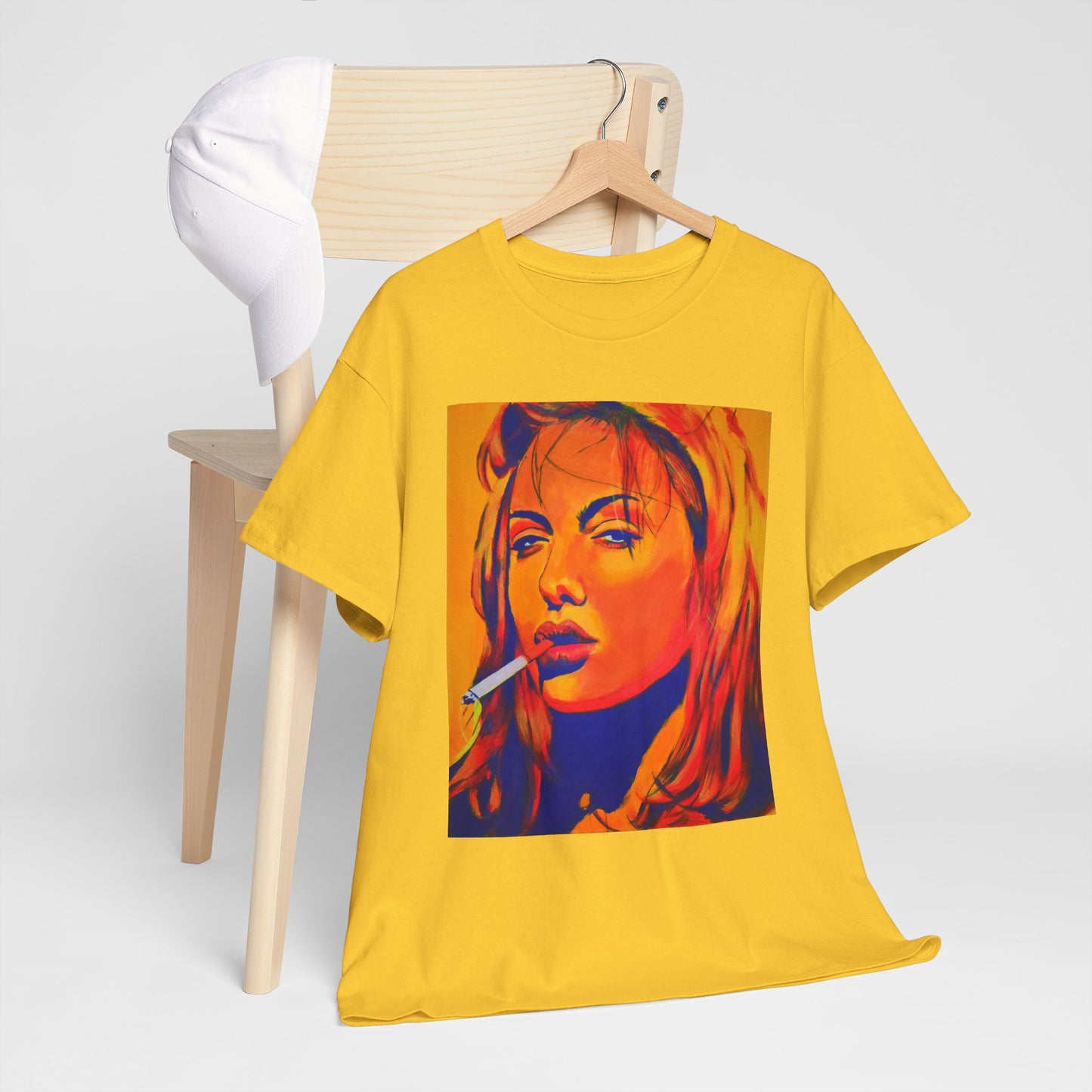 "Angelina Jolie from Girl, Interrupted" Unisex Heavy Cotton Tee