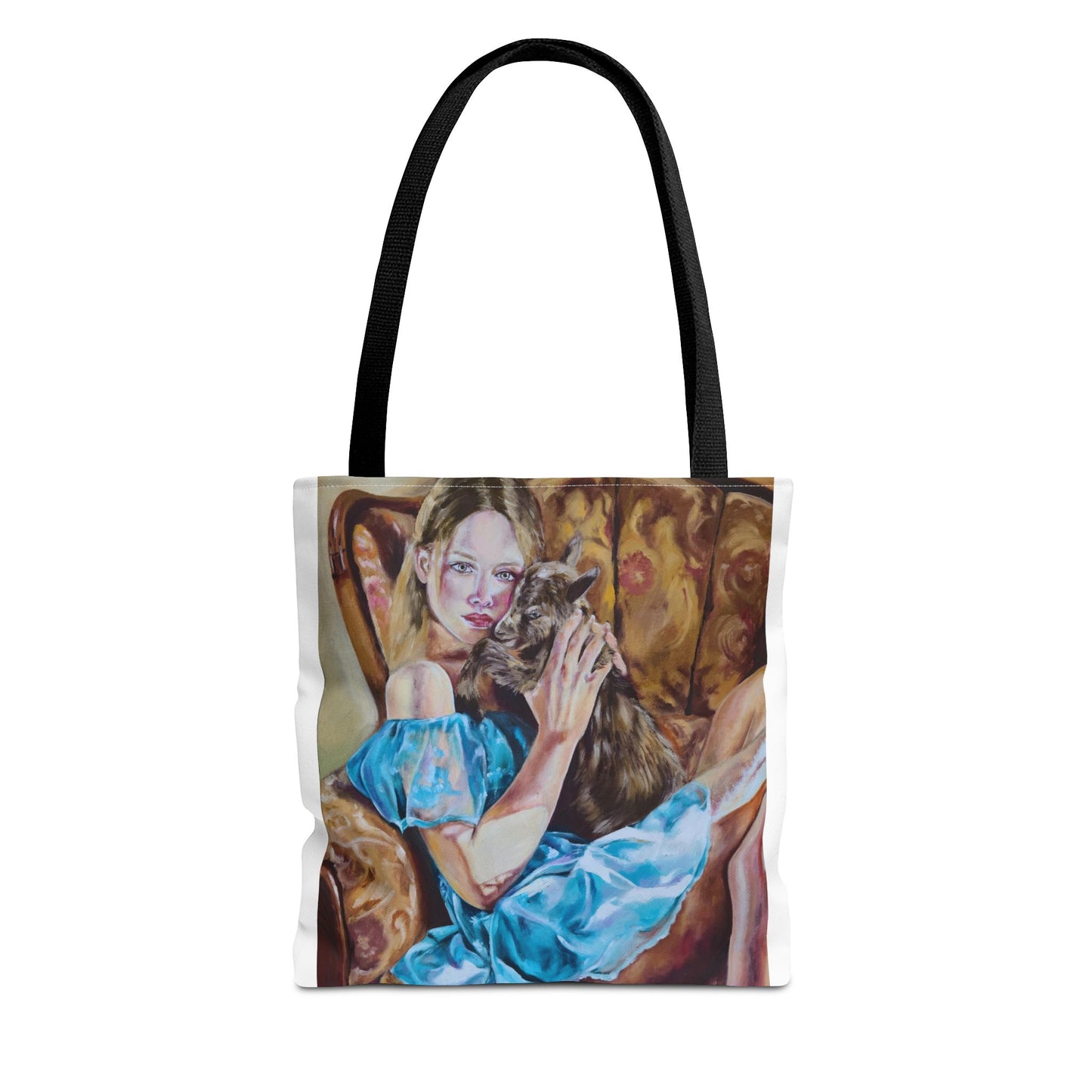 Vibrant "Girl With A Kid" Art Tote Bag - Colorful Design for Everyday Use