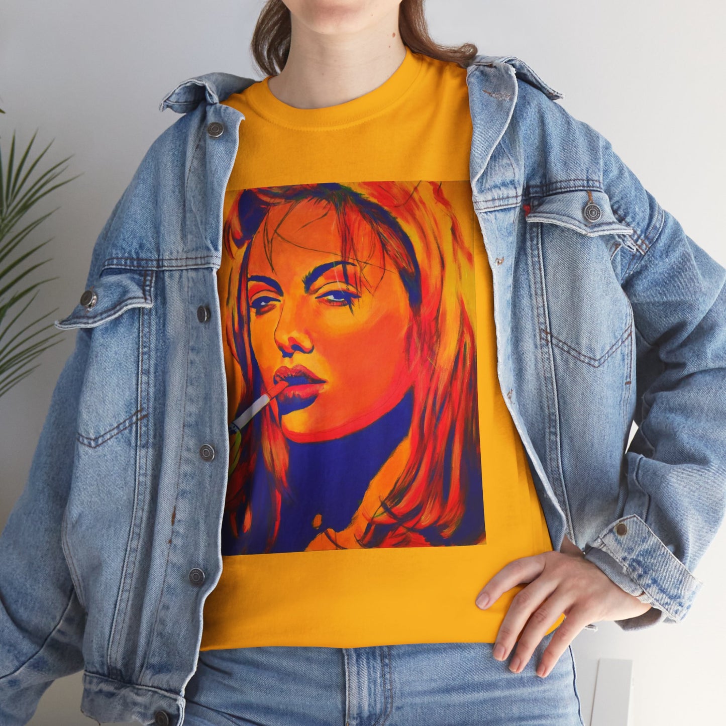 "Angelina Jolie from Girl, Interrupted" Unisex Heavy Cotton Tee