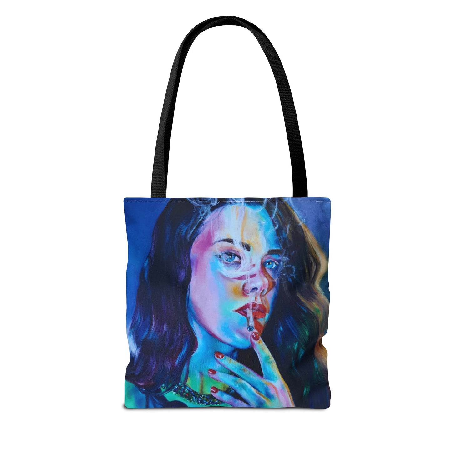 Vibrant "Smoke" Art Tote Bag - Colorful Design for Everyday Use