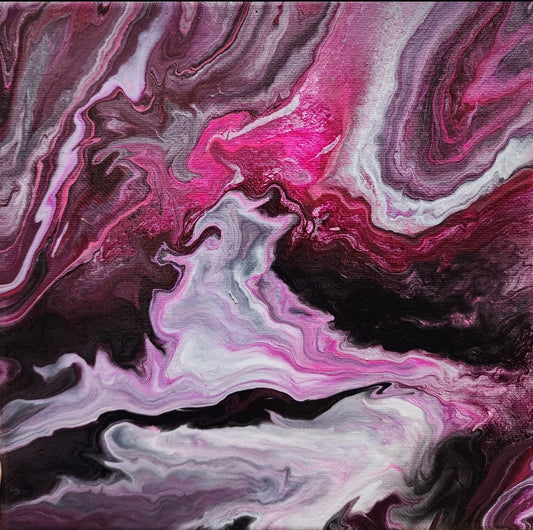 "Crimson Currents #3" Original Painting