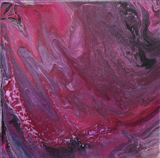 "Crimson Currents #2" Original Painting