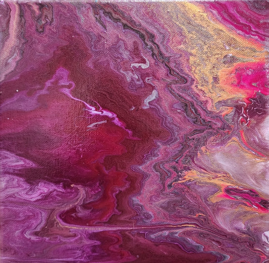 "Crimson Currents #4" Original Painting