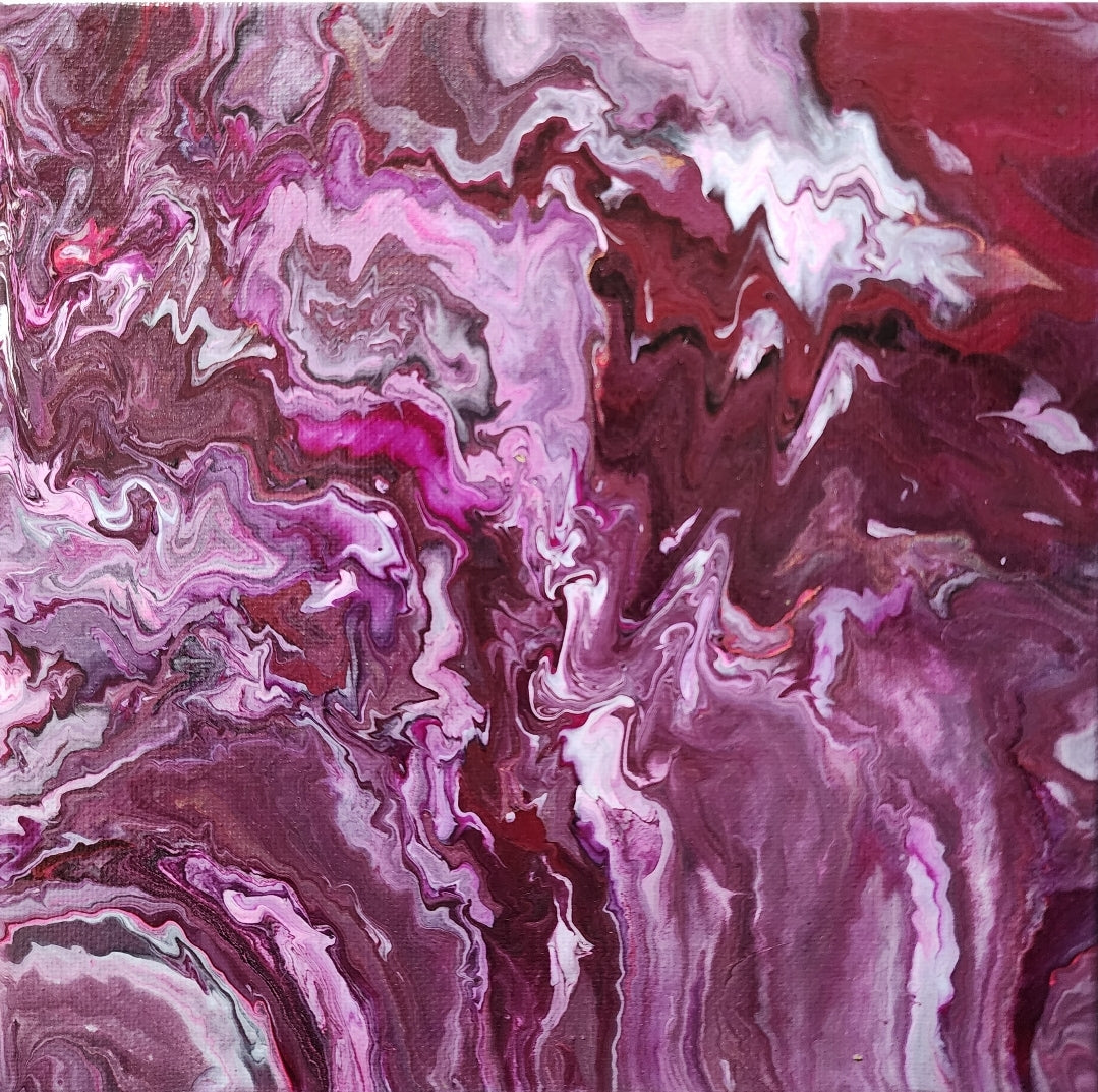 "Crimson Currents #1" Original Painting