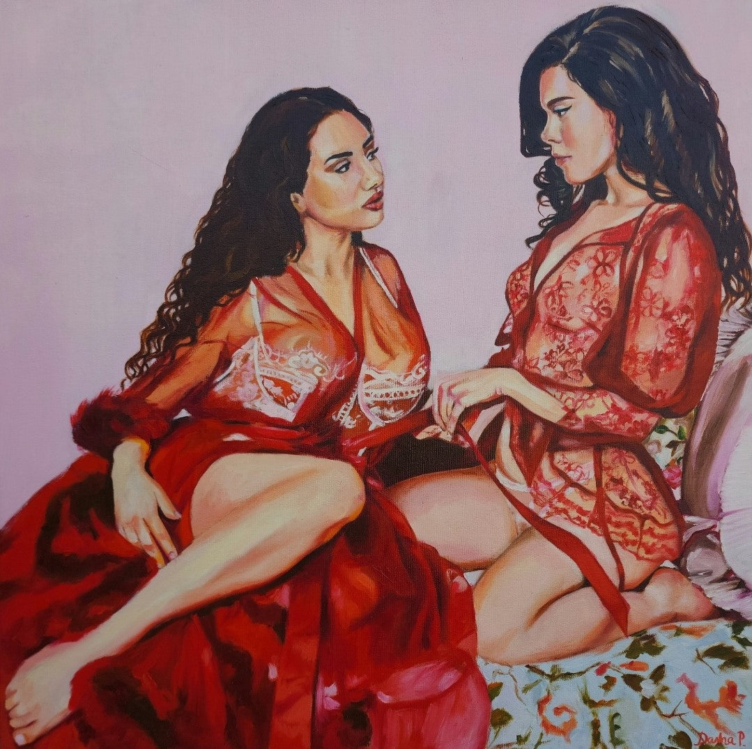 "Red Lace" Original Painting