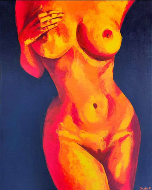 "Orange Bodyscape" Original Painting