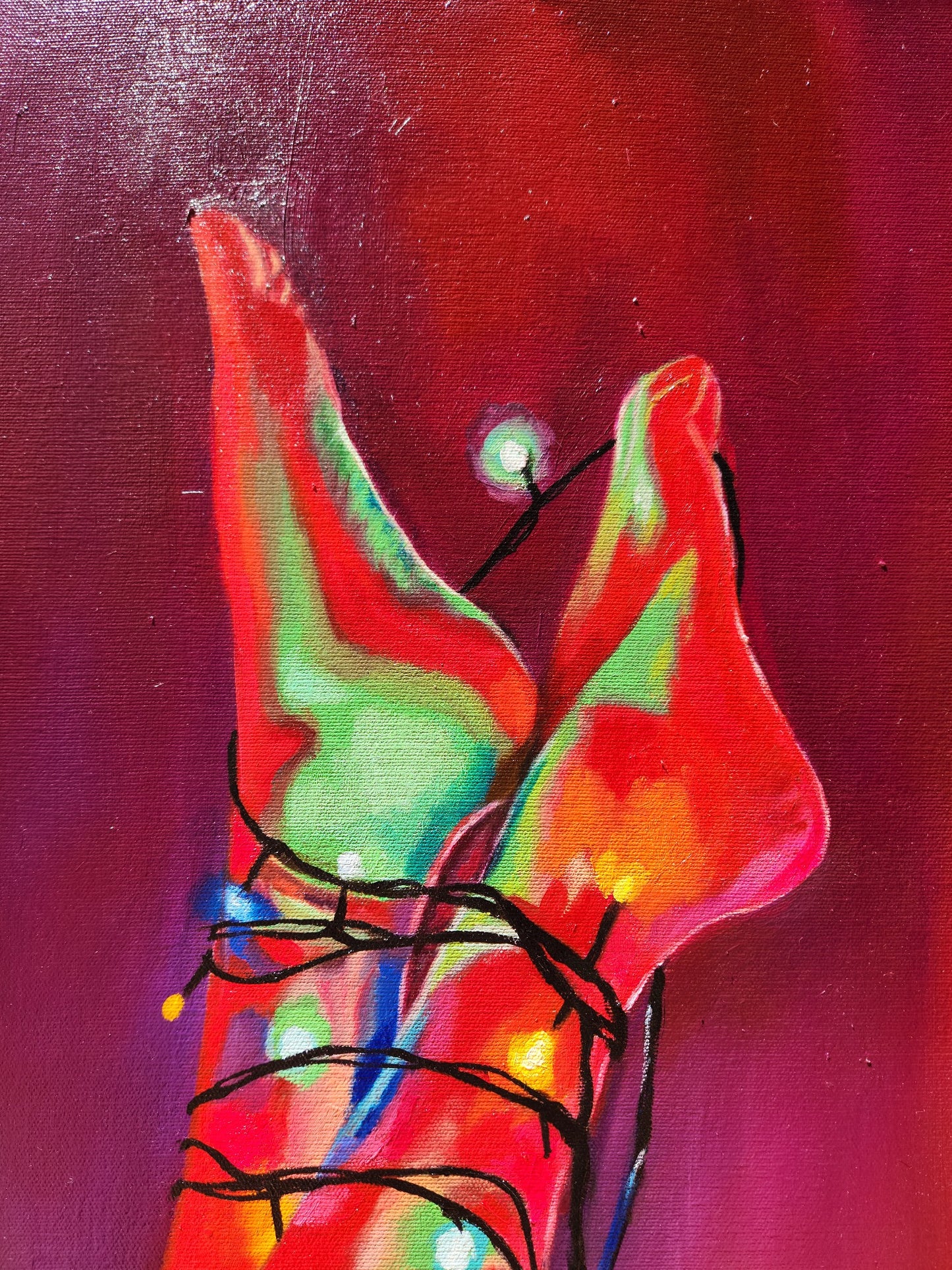 "Xxxmas lights" Original Painting