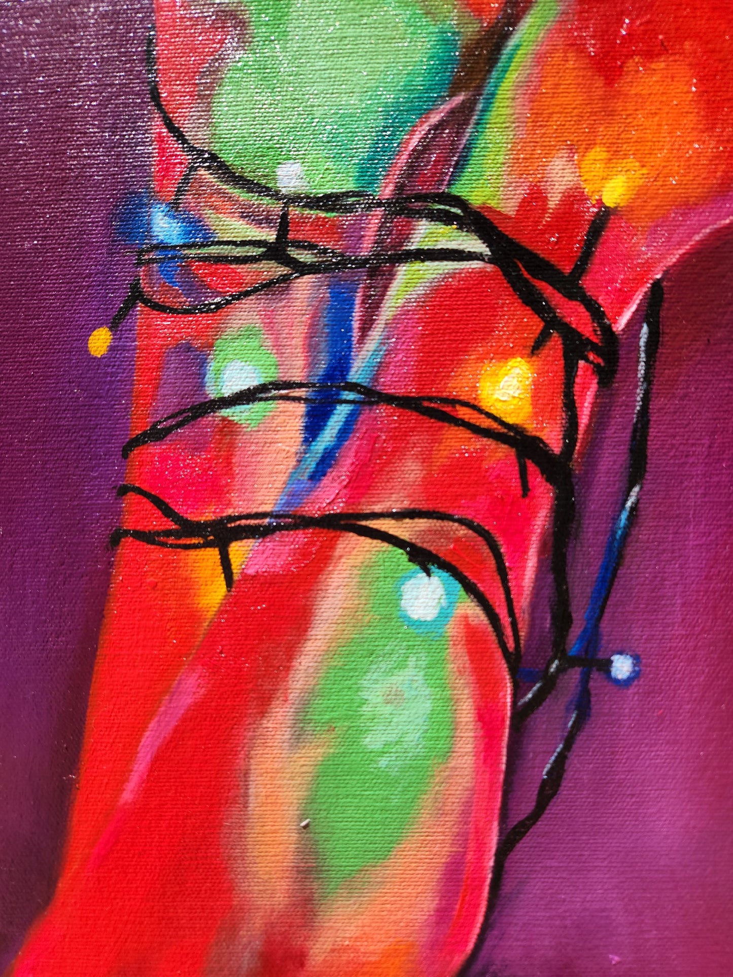 "Xxxmas lights" Original Painting