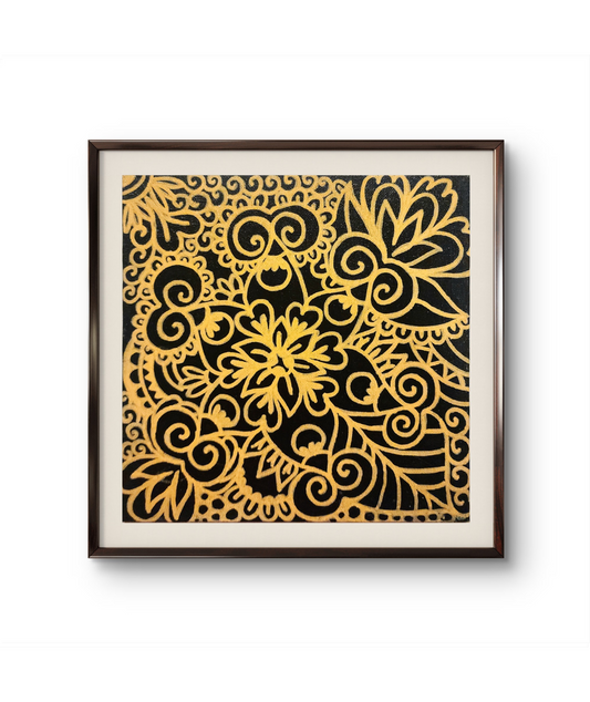 "Yellow Floral" #1 Original Painting